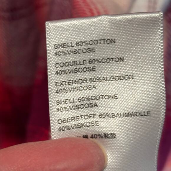 We the Free Stranger Friends Pink Plaid Oversized Moto Jacket - size XS - Picture 7 of 7